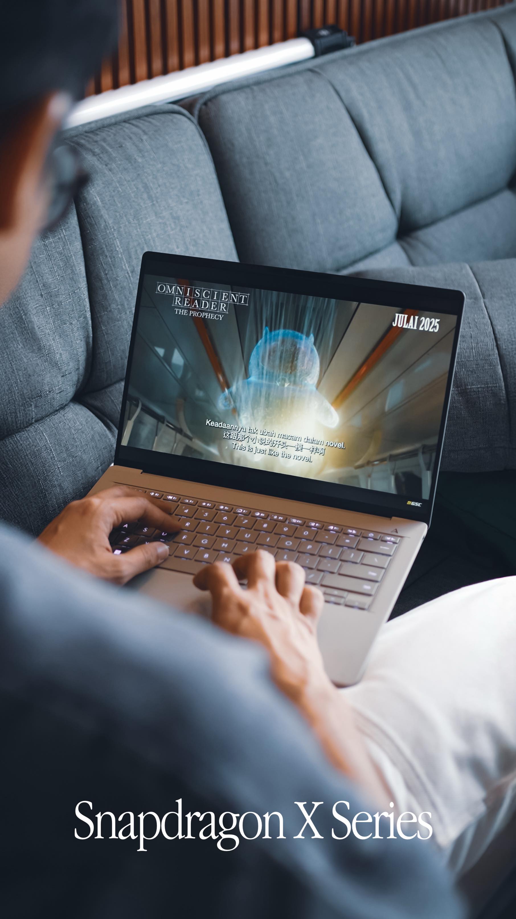 Instagram post by @smashpop for Qualcomm. Caption reads: Thin and light, with performance so....