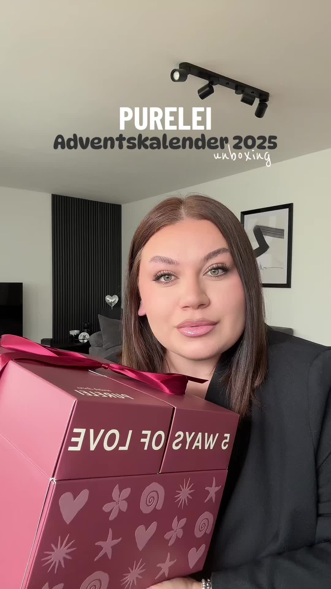 TikTok post by @kaaero for PURELEI. Caption reads: Anzeige| Der neue @PURELEI Adventskalender ist da....