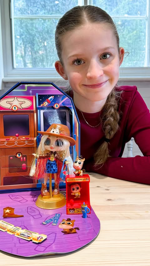 Instagram post by @girlstribe3 for Just Play. Caption reads: AD - @JustPlayProducts We’re so excited to....