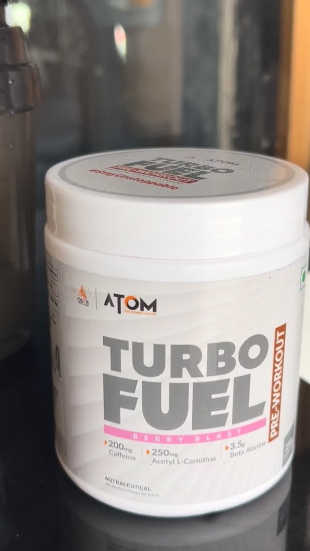 Instagram post by @o_peenu_o for AS-IT-IS-Nutrition. Caption reads: ATOM Turbo  fuel berry Blast 🔥 for extra 5% off ....