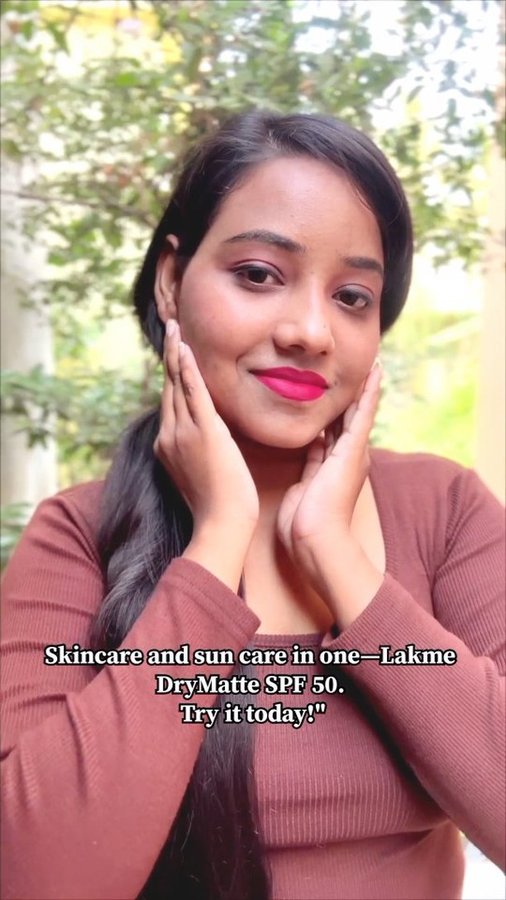 Instagram post by @dr.priya._ for Viral Pitch. Caption reads: #ad Stepping out in the sun? No worries! Lakme’s....