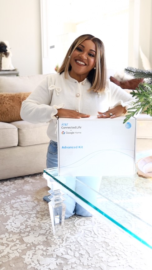 Instagram post by @nitraab for AT&T. Caption reads: Unboxing the AT&T Connected Life with Google Home....