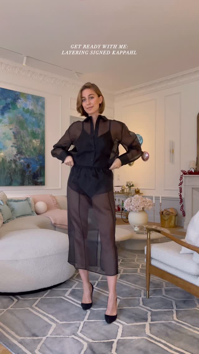 Instagram post by @emvonhofsten for Kappahl. Caption reads: Reklam för @kappahl Get ready with me signed....