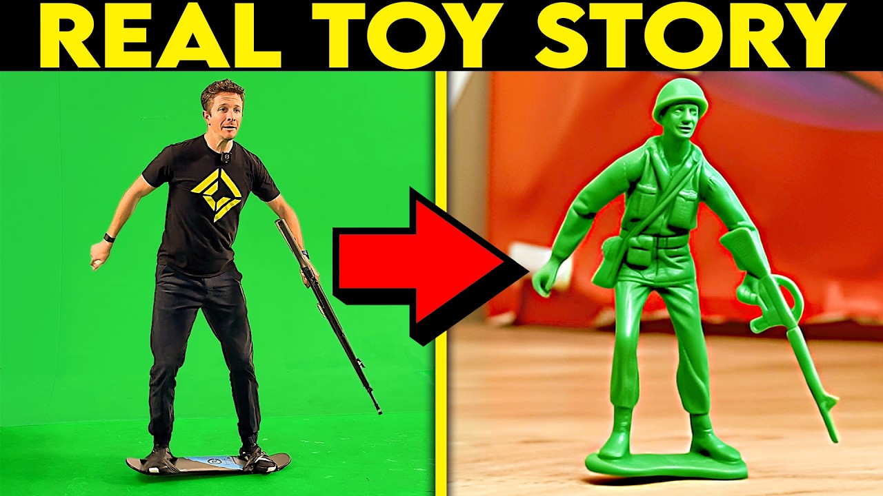 YouTube post by @CorridorCrew for NVIDIA. Caption reads: I Turned my Friends Into LIVING TOYS.