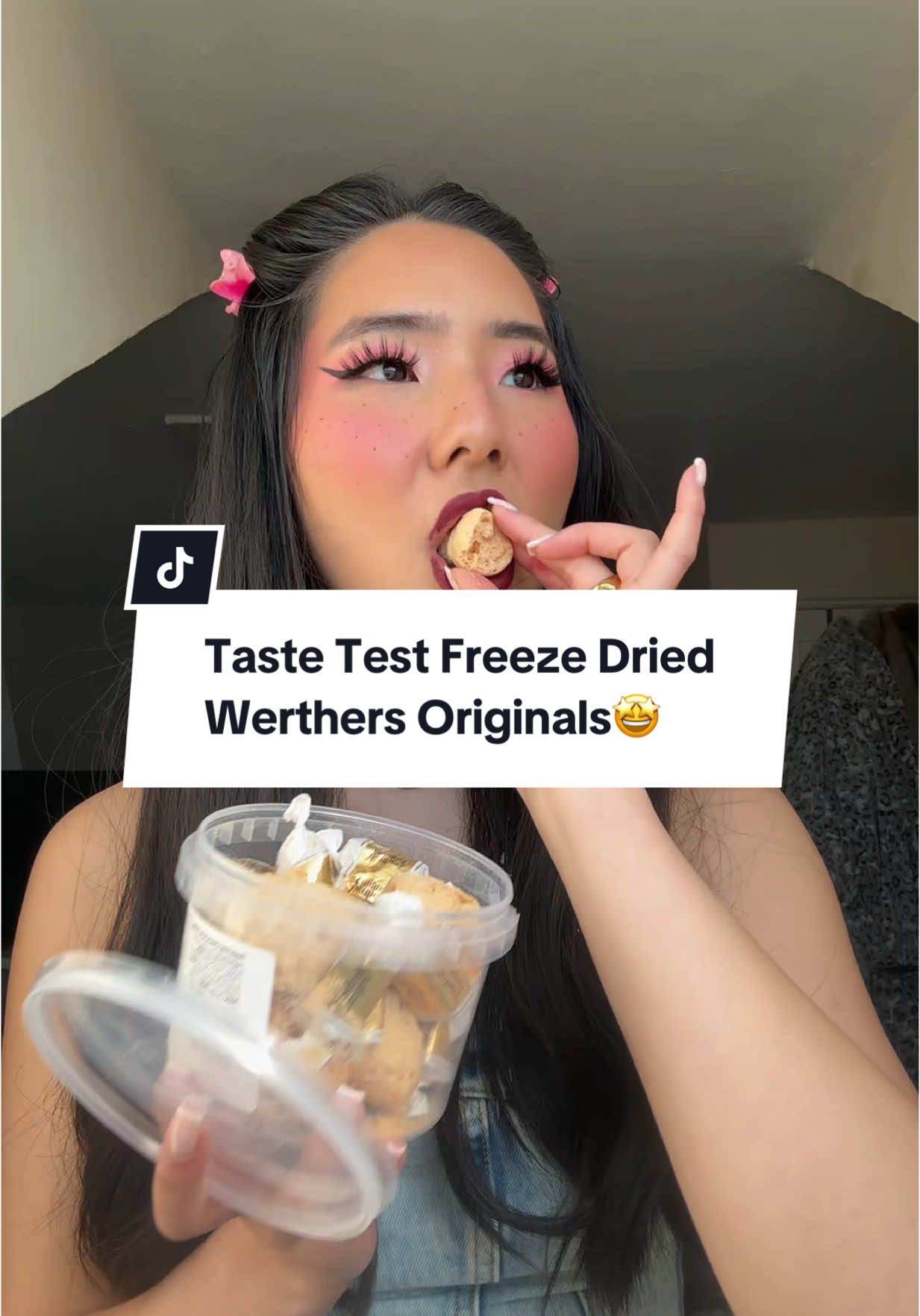 TikTok post by @xkellywongx for Exploded Sweets. Caption reads: Imagine a crunchy, melty honeycomb texture with....