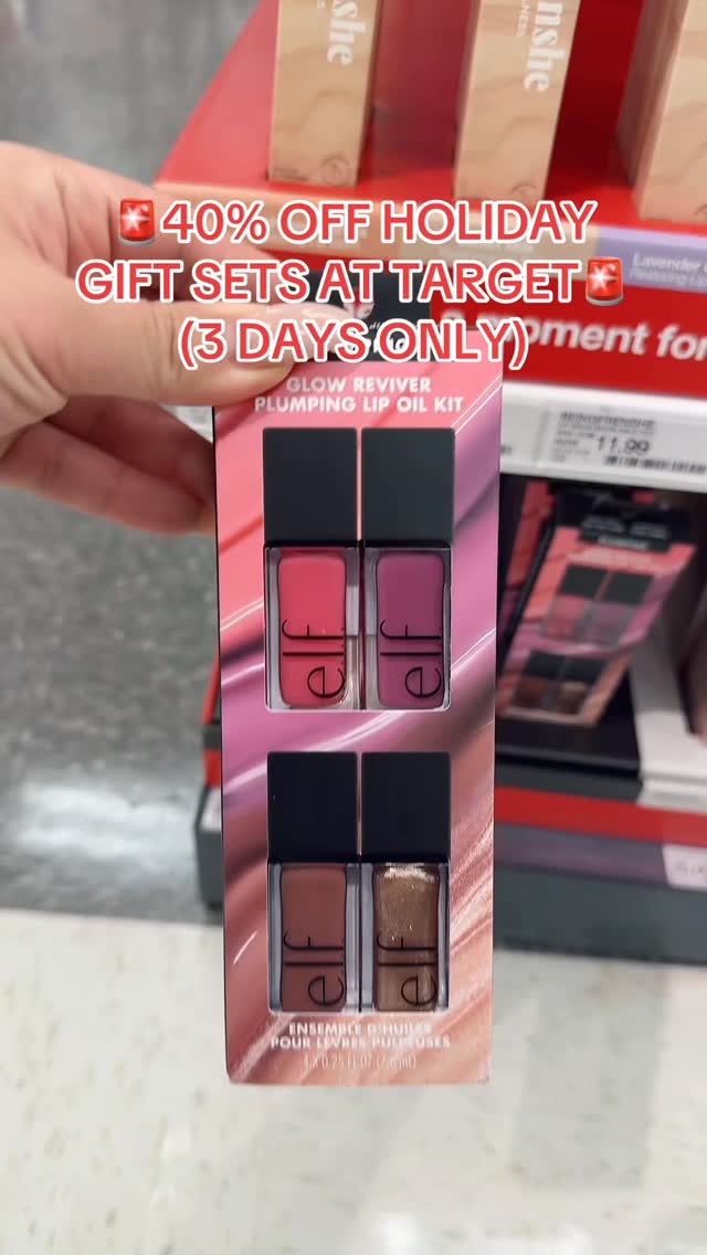 Instagram post by @beauthiful for MakeUp Eraser. Caption reads: 40% off holiday makeup beauty gift sets at target....