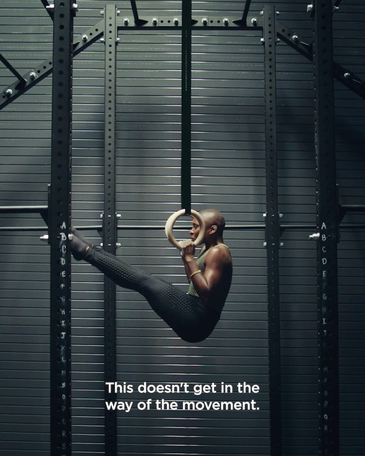 Instagram post by @cynthiaerivo for OMORPHO. Caption reads: The @omorpho Gravity Sportswear has been such a....