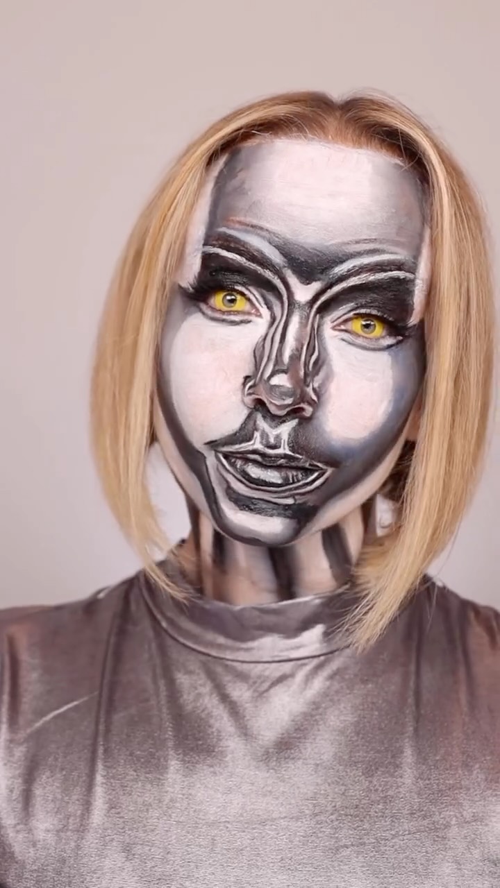 Instagram post by @sarah_louwho for Make Up For Ever. Caption reads: Your new AI girlfriend 🤖 

@makeupforever 12....