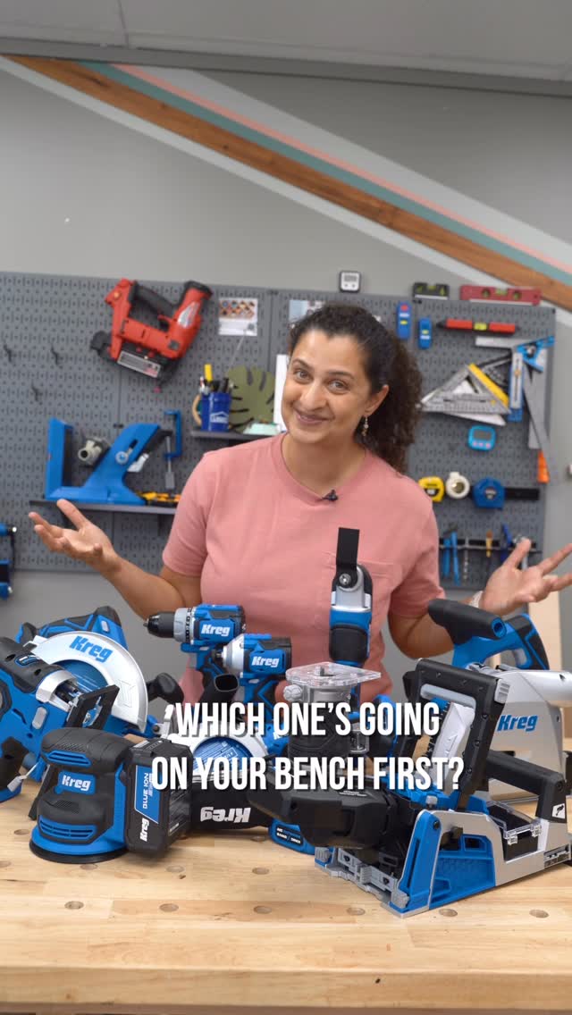 Instagram post by @anikasdiylife for Kreg Tool. Caption reads: You know how I always say you don’t need a ton of....