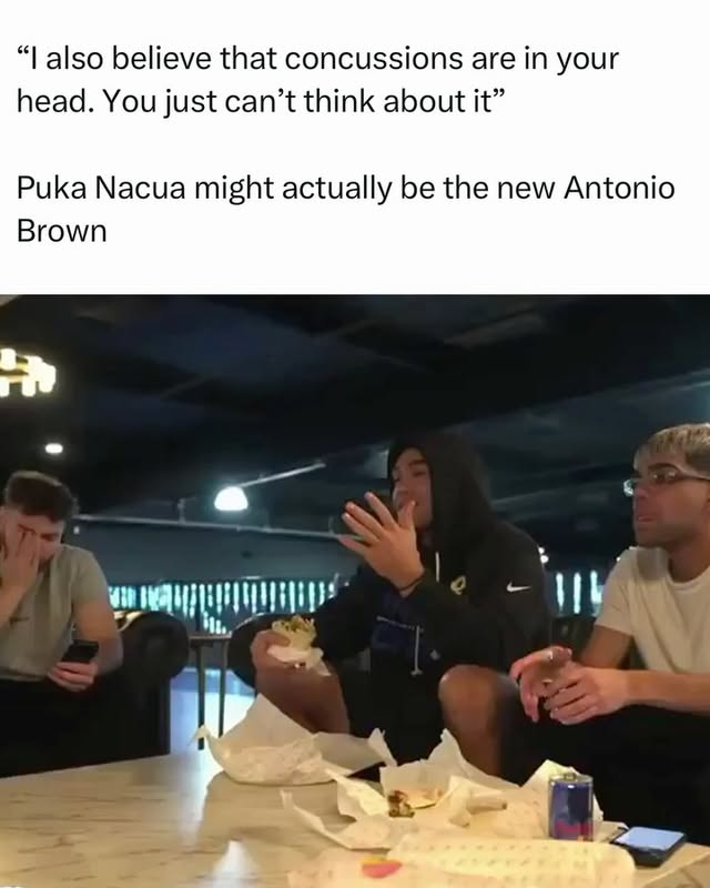 Instagram post by @nflmemes_ig for BetMGM. Caption reads: Puka Jewcua speed-running AB’s career.