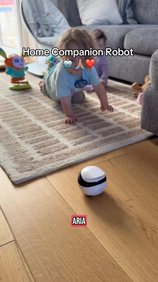 Instagram post by @rab_moudallal for Enabot. Caption reads: The best gadget for the house and it has so many....