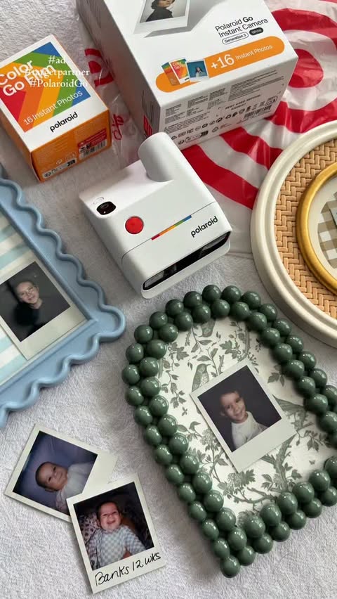 Instagram post by @kate.bustillos for Polaroid. Caption reads: [...] we get to see every day 🤍 The new @polaroid....