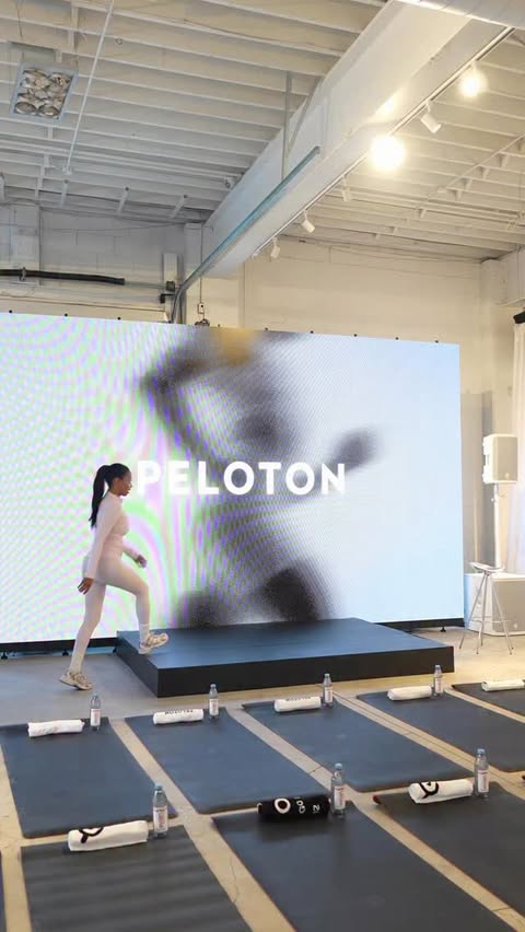 Instagram post by @theikawong for Peloton. Caption reads: [...] celebrating Global Running Day with....