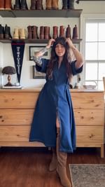 Instagram post by @thegoodrichwife for Shop Noble. Caption reads: The Utility Dress, but long. 🤌🏻
@shopnoble just....