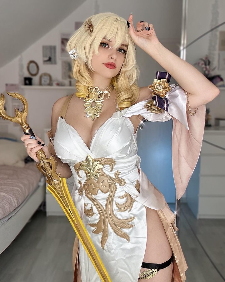 Instagram post by @avygenki for dokidokicosplay. Caption reads: [...] in this cosplay:) - - Cosplay from....