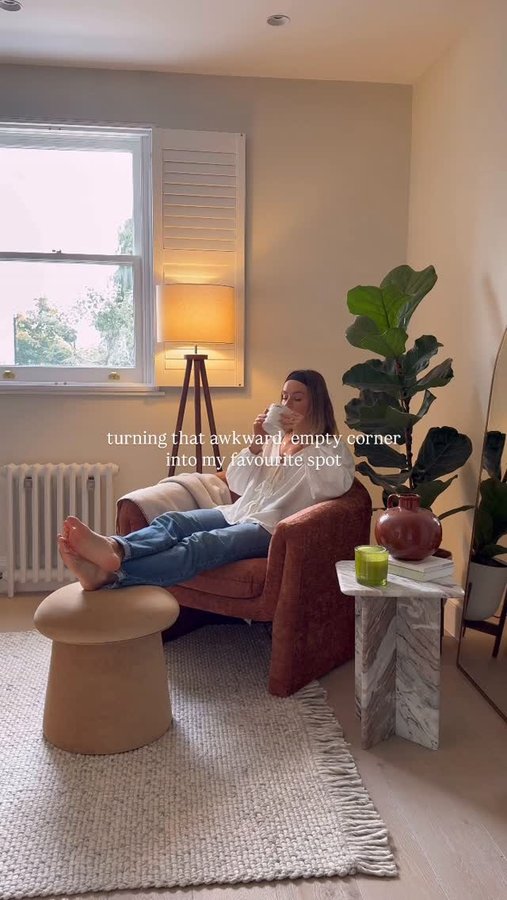 Instagram post by @thebaileyedit.co for Dunelm. Caption reads: We’ve all got that one corner we just don’t know....