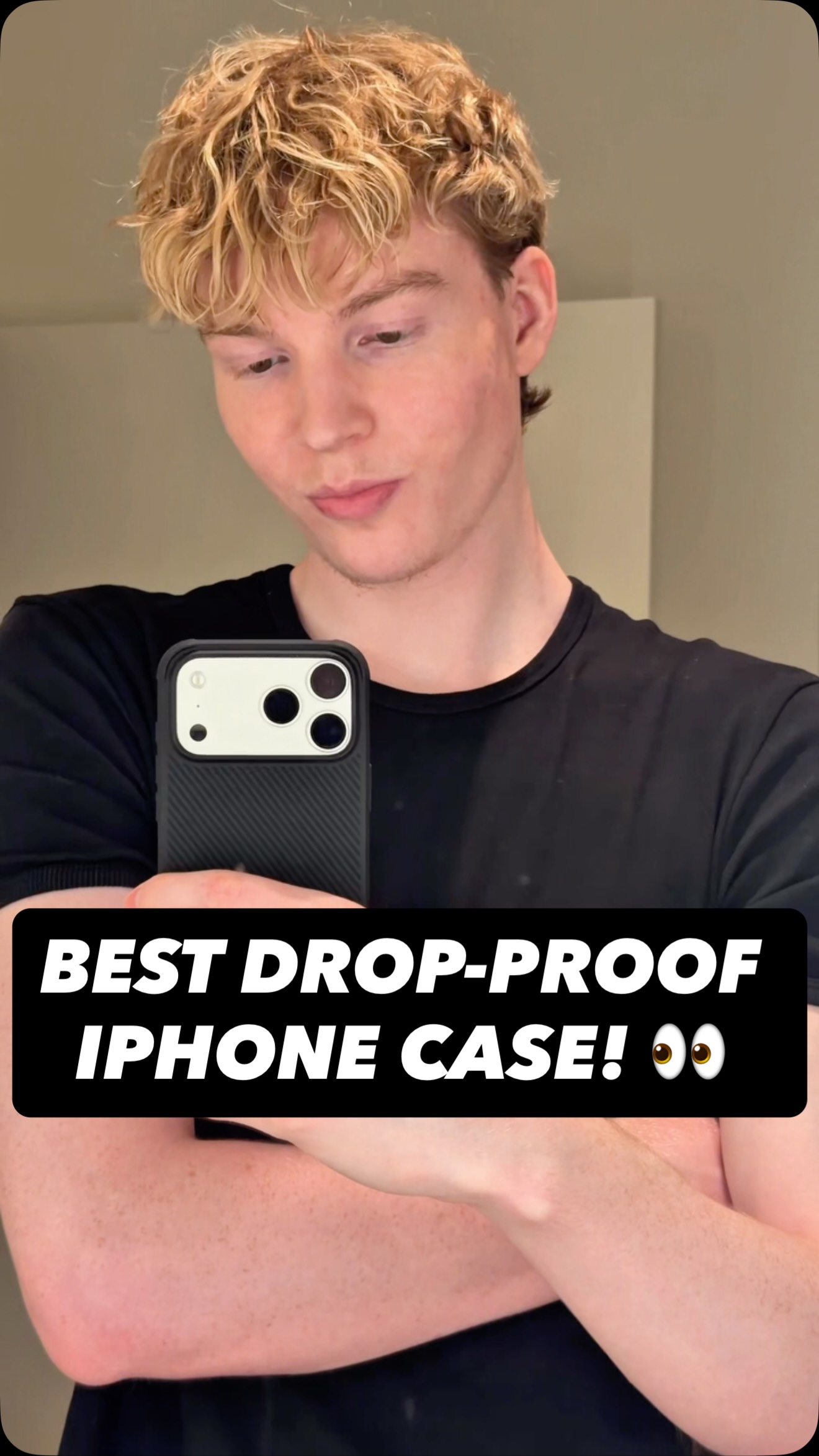 Instagram post by @markylapointe for PITAKA. Caption reads: [...] drop-proof Case For The iPhone 17 pro?....