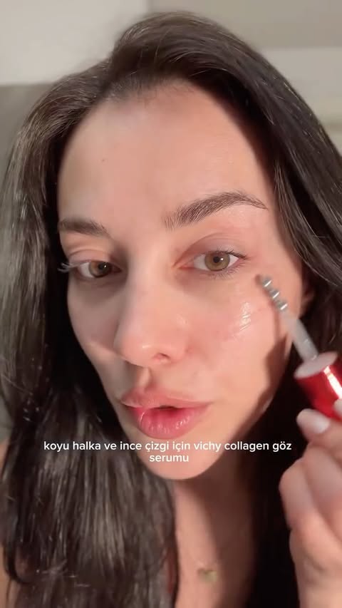 Instagram post by @ecemtaser for Vichy Laboratoires. Caption reads: [...] ışıl ışıl yapan o rutin✨ @vichylaboratoires....