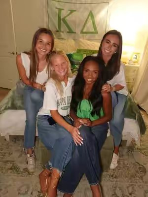 TikTok post by @alana.r.b for Alani Nu Ambassadors. Caption reads: [...] Greek Gifts & @Alani Nutrition, @Alani Nu....