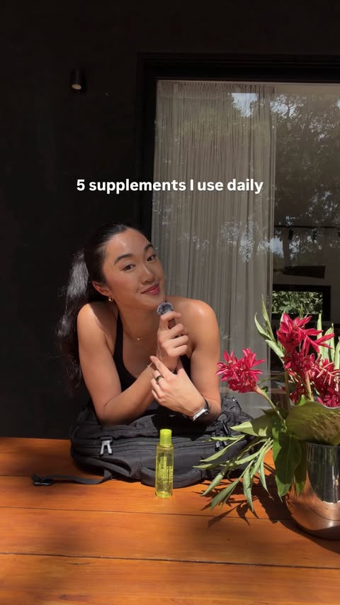 Instagram post by @melhwang for BIOTHERM. Caption reads: [...] it to my list of supplements 🤭💦 @biotherm....