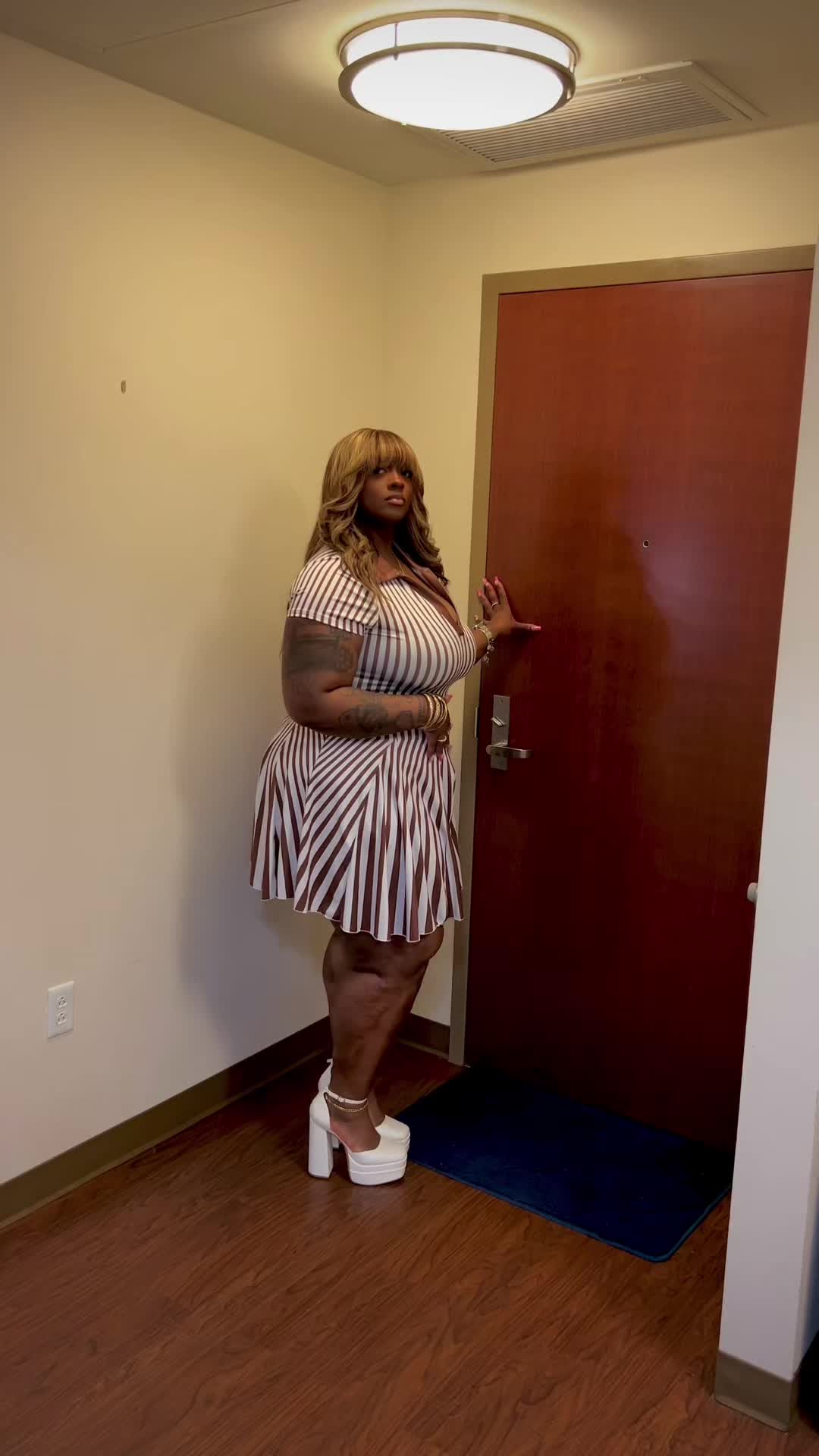 TikTok post by @jusuperhuman for Dream Pairs. Caption reads: These heels are 10/10 comfortable true to size....