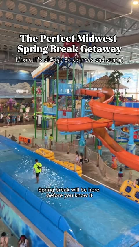 Instagram post by @wellplannedadventures for Kalahari Resorts & Conventions. Caption reads: Get Kalahari’d Away 💦🙌🏻 Make unforgettable....
