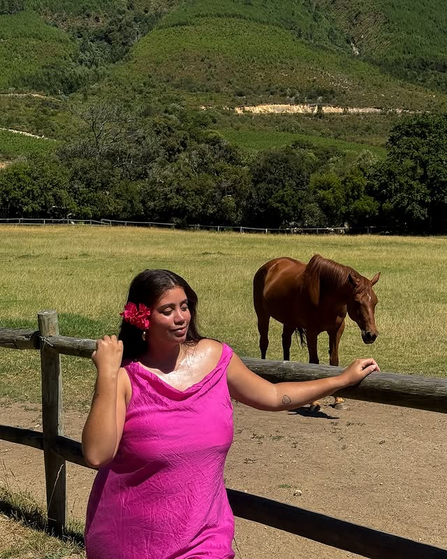 Instagram post by @jessejadeturner for Cotton On. Caption reads: the most perfect few days in franschoek 🥹🍋🧺🌼.