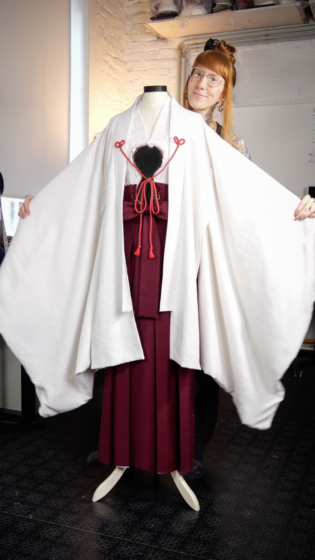 Instagram post by @lightning_cosplay for Konami. Caption reads: The first big step of my Sakuko cosplay is done.....