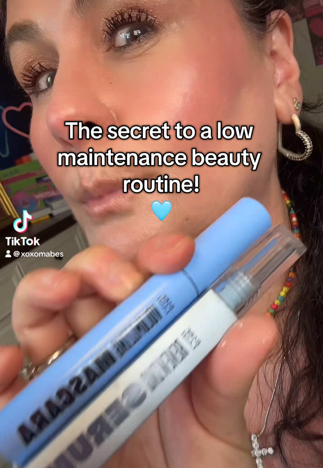 TikTok post by @xoxomabes for Babe Original. Caption reads: Unleash your LASHES with @Babe Original this is....