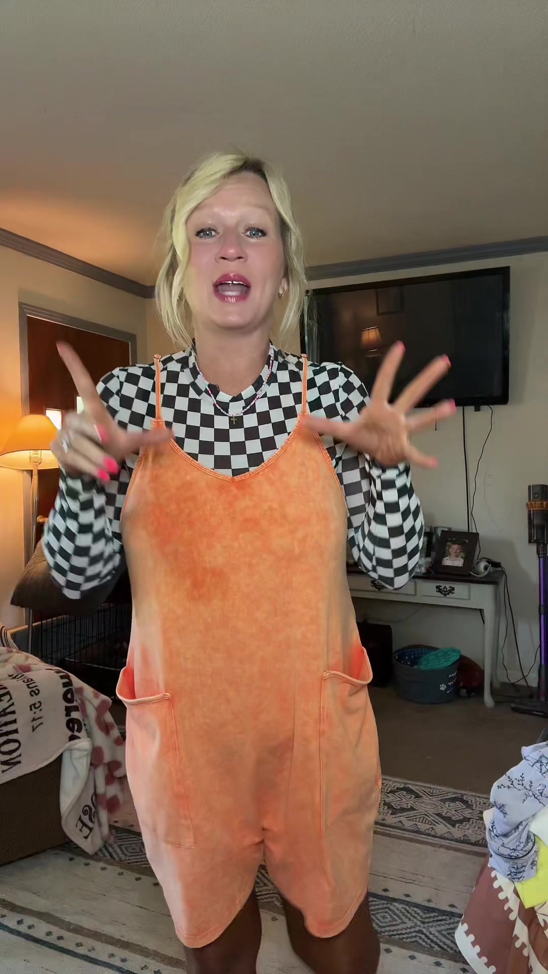 TikTok post by @heatherhanna333 for Automet. Caption reads: @AUTOMET romper is so comfy & cute for the [...].