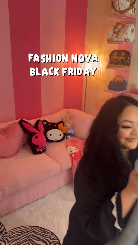 Instagram post by @therealpinklibra for Fashion Nova. Caption reads: @fashionnovacurve The biggest sale of the year!....