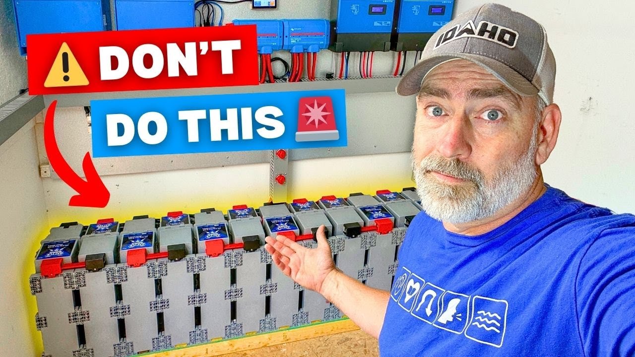 YouTube post by @MartinJohnsonOffGridLiving for Battle Born Batteries. Caption reads: I Made These 6 Off-Grid Solar MISTAKES… Learn....