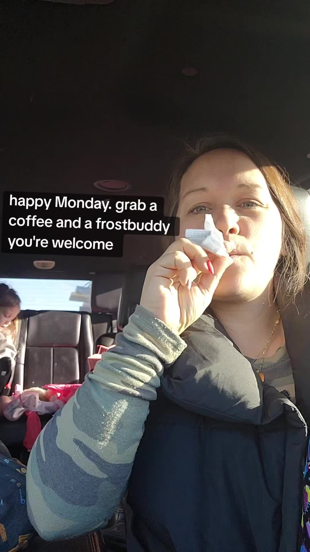 TikTok post by @faithfarms3 for FrostBuddy. Caption reads: [...] go ahead say without my @Frost Buddy ....