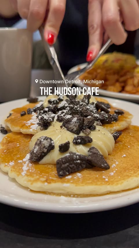 Instagram post by @hudsoncafe for Pure Michigan. Caption reads: Welcome to MICHIGAN FOODIE FRIDAY! 📣 The Hudson....