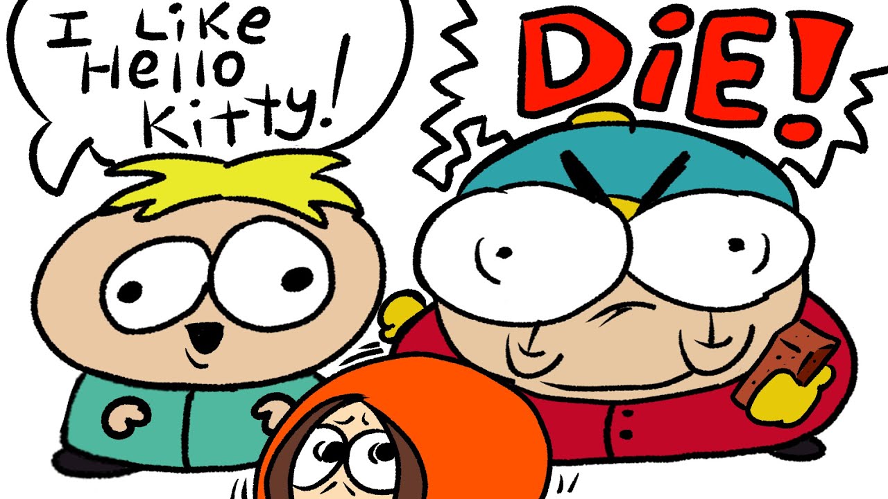 YouTube post by @DoobusGoobus for AdamAndEve.com. Caption reads: Butters' Very Own Parody.