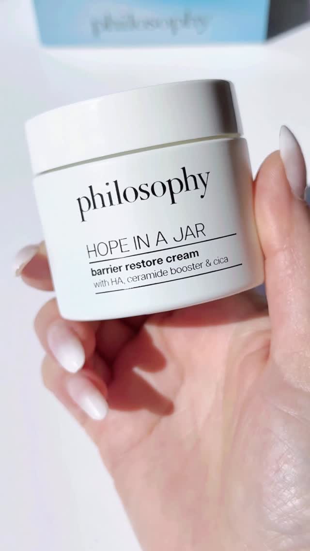 Instagram post by @thebestfacebeautyblog for philosophy. Caption reads: ✨ Stressed skin barrier? Don’t worry!  All you....