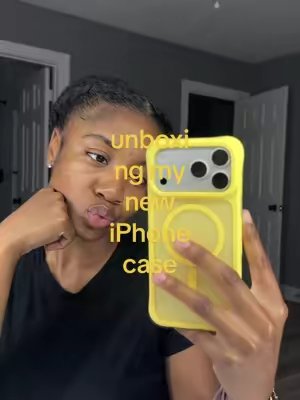 TikTok post by @tywenbarnes for ORNARTO. Caption reads: [...] phone case is actually so cute 😭💛 @ORNARTO....