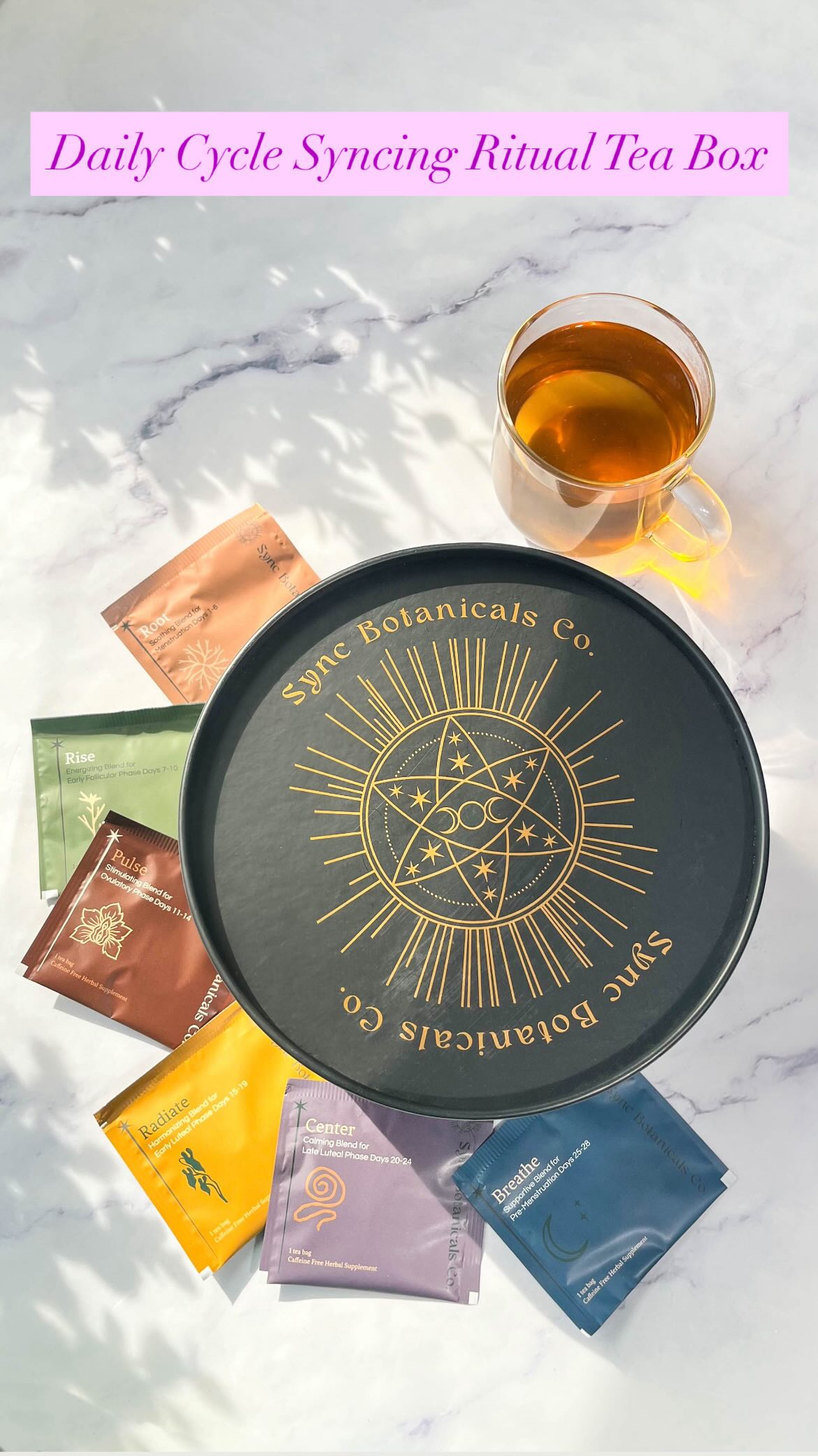 Instagram post by @foodyhopper.ig for Crate and Barrel. Caption reads: 🌟FEATURE of the Day: @sync.botanicals.co Daily....