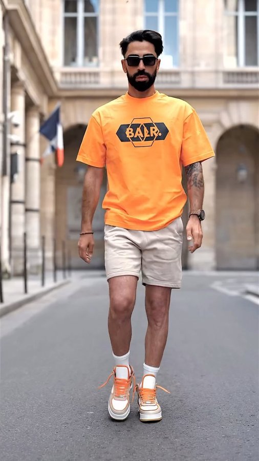 Instagram post by @yoni_wilson for BALR.. Caption reads: [...] tee-shirt and sneakers, is from @balr 🎥....