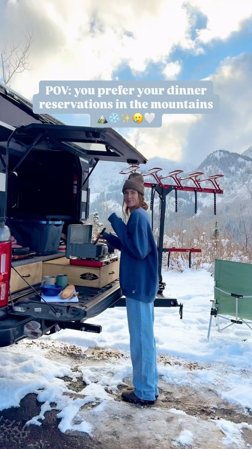 Instagram post by @kaitvanhoff for Russell Athletic. Caption reads: [...] bundled in my cozy @russellathletic....