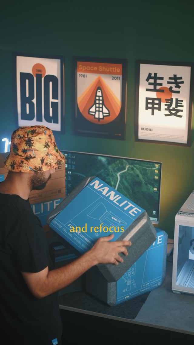 Instagram post by @imsajjadd for NANLITE. Caption reads: Light, the beginning of every flow 💡🔦
A tool for....