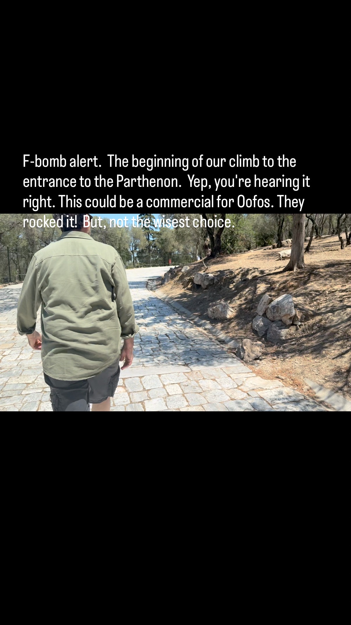 Instagram post by @daviduosikkinen for OOFOS. Caption reads: Eric Bazilian, John Lilley, and I at the start of....