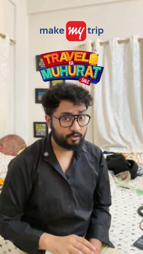 Instagram post by @sahil_the9to5 for MakeMyTrip. Caption reads: #Ad @makemytrip is making me feel like a rich....