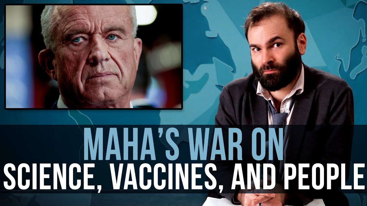 YouTube post by @SMN for Calm. Caption reads: MAHA's War On Science, Vaccines, And People - SOME....