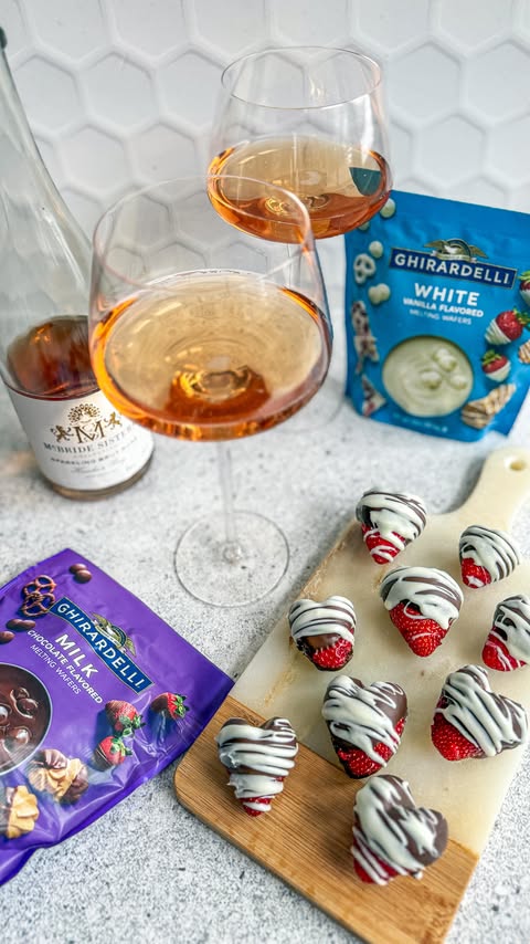 Instagram post by @makefoodlovely for Ghirardelli. Caption reads: PERFECT VALENTINES: @ghirardelli &....