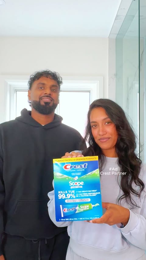 Instagram post by @trendfamily for Crest. Caption reads: #ad GOOD DEAL ALERT! The @crest Complete Plus....