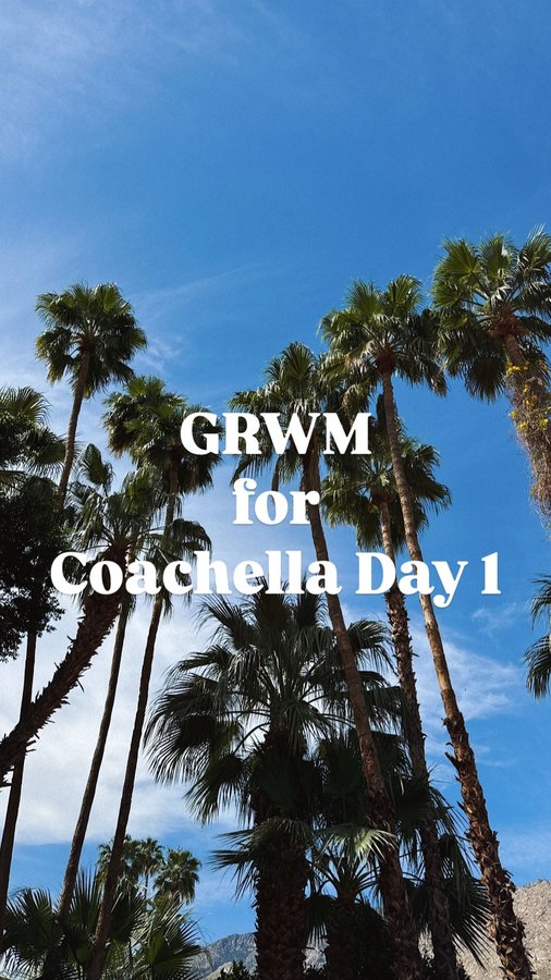 Instagram post by @serenebrookrussell for OtterBox. Caption reads: #ad GRWM for Coachella day 1 featuring my favorite....