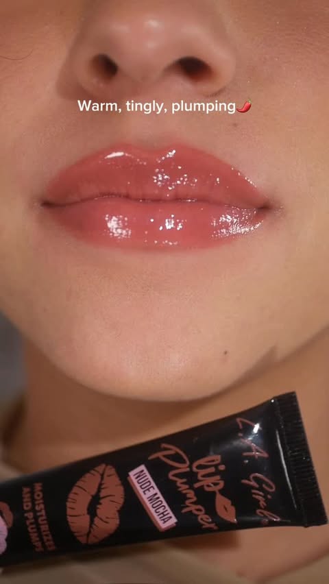Instagram post by @miabgalvan for L.A. Girl Cosmetics. Caption reads: The viral, award-winning @lagirlcosmetics lip....