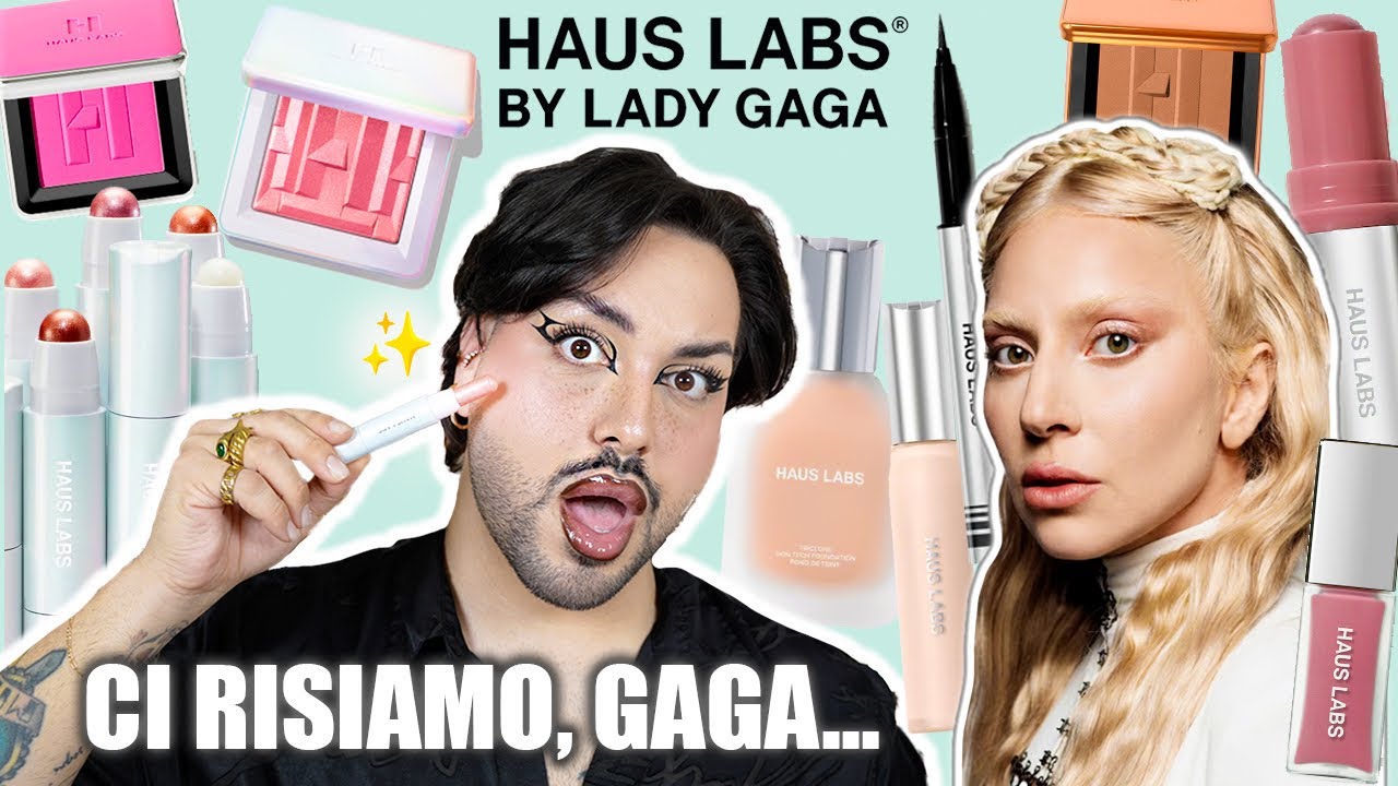 YouTube post by @liquorsbeauty for Dalfilo. Caption reads: IT'S NOT POSSIBLE! Lady Gaga's HAUS LABS....