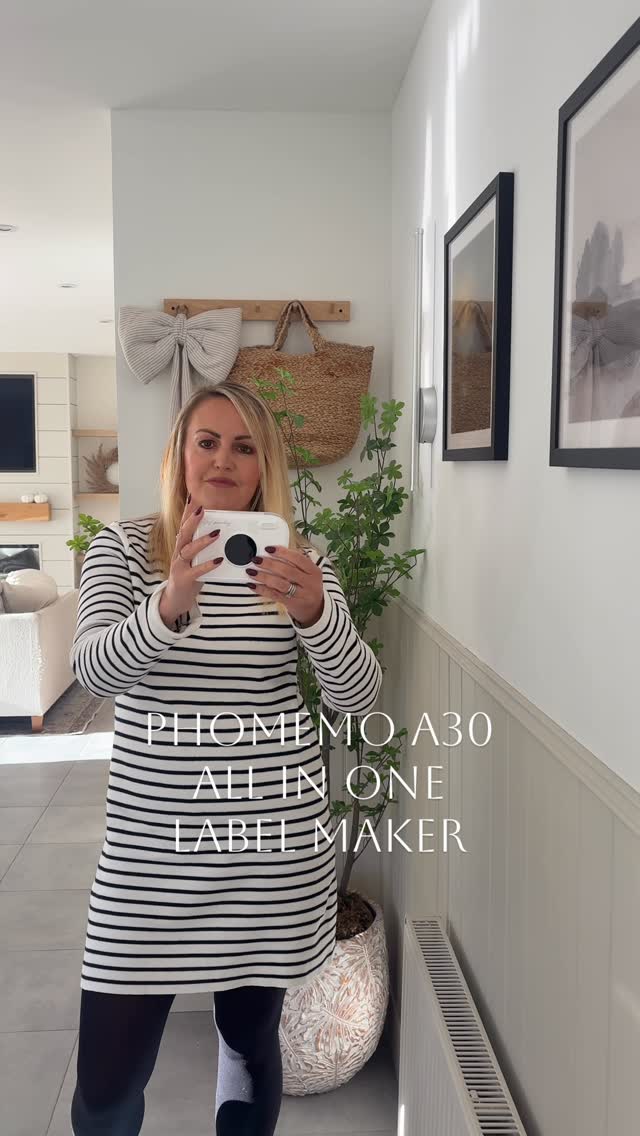 Instagram post by @the_robinsonfamily_abode for Phomemo. Caption reads: ad Organising my home to make me happy 😊

The....